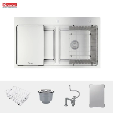 Chậu rửa bát inox Konox KN8.651TD - Đa năng, dễ lắp đặt, giá ưu đãi 8.89 triệu