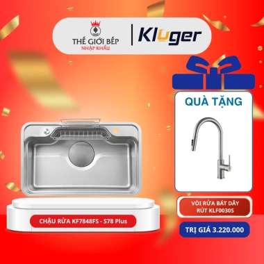 Chậu rửa bát Kluger KF7.848FS S78 Plus ngăn rửa tiện dụng, bền đẹp, giá 4.861.077 VND