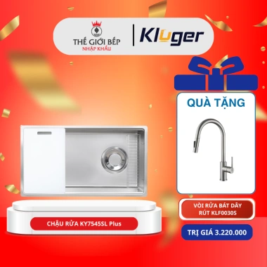 Chậu rửa bát Kluger KY7.545SL Plus - Chống gỉ, chống xước, giá ưu đãi 5,672,486₫