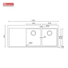 Chậu rửa bát Konox Granite Miro 1.160, hiện đại, bền bỉ, giá 13,277,000₫ 6