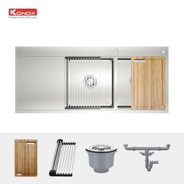 Chậu Rửa Bát Konox KN11.650TD Topmount – Thoát Nước Nhanh, Dễ Vệ Sinh, Giá 11,760,000đ 3