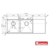 Chậu Rửa Bát Konox KN11.650TD Topmount – Thoát Nước Nhanh, Dễ Vệ Sinh, Giá 11,760,000đ 5
