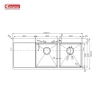 Chậu Rửa Bát Konox KN11.650TD Topmount – Thoát Nước Nhanh, Dễ Vệ Sinh, Giá 11,760,000đ 8