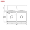 Chậu rửa bát Konox KN8.646DU – Thiết kế hiện đại, vệ sinh dễ dàng, 8,650,000₫ 3