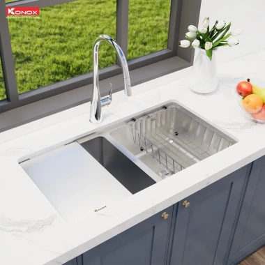 Chậu rửa bát Konox KN8.646DU – Thiết kế hiện đại, vệ sinh dễ dàng, 8,650,000₫ 4