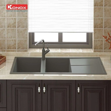Chậu rửa bát Konox Livello Smart - 2 hố, thiết kế Châu Âu, giảm giá 15,89 triệu 8