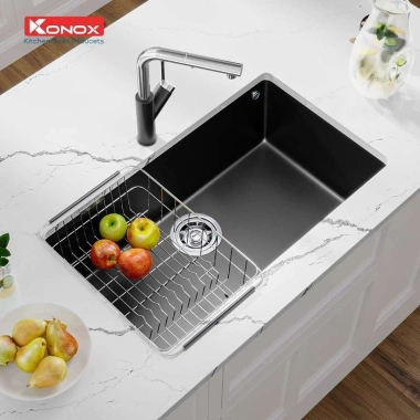 Chậu rửa bát Konox Naros 760S - Granite bền đẹp, chống bám bẩn, giá 10.68 triệu