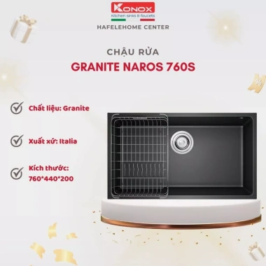Chậu rửa bát Konox Naros 760S Granite cao cấp - Hiện đại, giá 12,570,000 VND