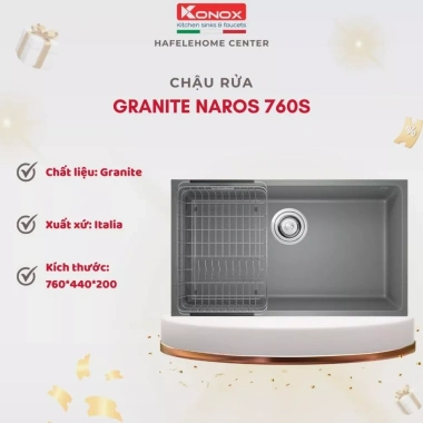 Chậu rửa bát Konox Naros 760S Granite cao cấp - Hiện đại, giá 12,570,000 VND
