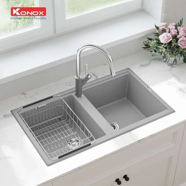 Chậu rửa bát Konox Phoenix Granite 860 – Sang trọng, chống xước, kháng khuẩn, chịu nhiệt – 12.741.500₫