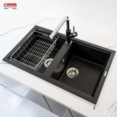 Chậu rửa bát Konox Phoenix Granite 860 – Sang trọng, chống xước, kháng khuẩn, chịu nhiệt – 12.741.500₫
