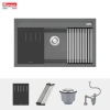 Chậu rửa bát Konox Terra 860S Granite - Bền màu, chính hãng, ưu đãi đặc biệt 9