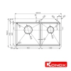 Chậu Rửa Bát Konox Topmount KN8.250TD Chống Ồn Bền Đẹp Giá Ưu Đãi 10,160,000₫ 2