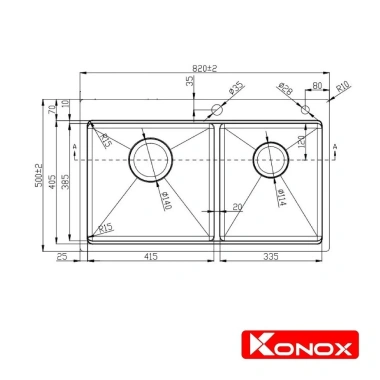Chậu Rửa Bát Konox Topmount KN8.250TD Chống Ồn Bền Đẹp Giá Ưu Đãi 10,160,000₫ 2 Chậu Rửa Bát Konox Topmount KN8.250TD Chống Ồn Bền Đẹp Giá Ưu Đãi 10,160,000₫ 2