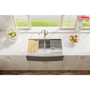 Chậu rửa bát Konox Workstation Apron Sink KN8.751DA - Thiết kế hiện đại, đa tiện ích, giá ưu đãi 12,850,000₫ 6