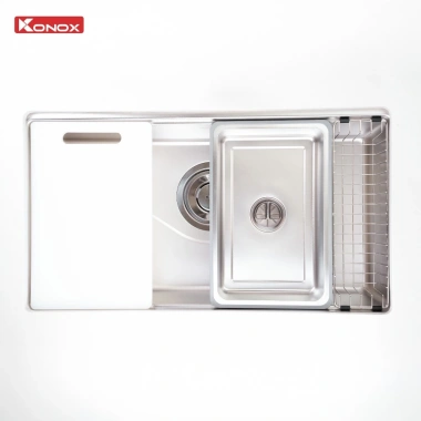 Chậu rửa bát Nhật Inox cao cấp Tari 8.748SM - Thiết kế hiện đại, bề mặt mịn, dễ vệ sinh, giảm giá 18%