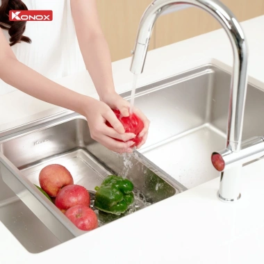 Chậu rửa bát Nhật Inox cao cấp Tari 8.748SM - Thiết kế hiện đại, bề mặt mịn, dễ vệ sinh, giảm giá 18%