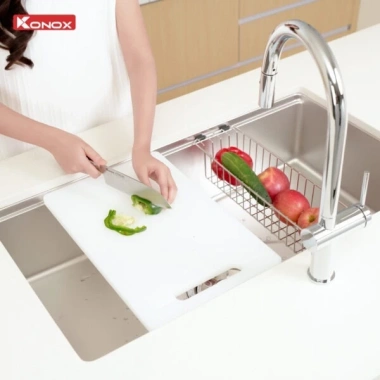 Chậu rửa bát Nhật Inox cao cấp Tari 8.748SM - Thiết kế hiện đại, bề mặt mịn, dễ vệ sinh, giảm giá 18%
