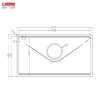 Chậu rửa bát Nhật Inox cao cấp Tari 8.748SM - Thiết kế hiện đại, bề mặt mịn, dễ vệ sinh, giảm giá 18% 7