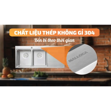 Chậu rửa chén bát Malloca MS 7.818 - Chống trầy xước, tiện lợi cho mọi gian bếp, giá 5,170,000₫ 4