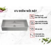 Chậu rửa chén Hafele Inox 1 hố HS24-SSN1S-7.644 - Bảo hành 3 năm, tặng rây kim loại 2