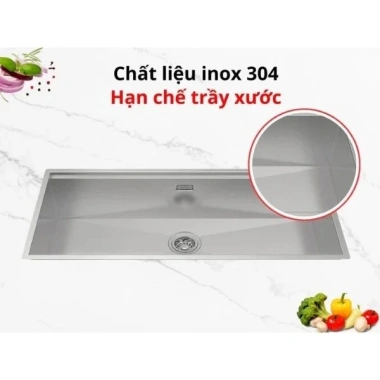 Chậu rửa chén Hafele Inox 1 hố HS24-SSN1S-7.644 - Bảo hành 3 năm, tặng rây kim loại 4 Chậu rửa chén Hafele Inox 1 hố HS24-SSN1S-7.644 - Bảo hành 3 năm, tặng rây kim loại 4