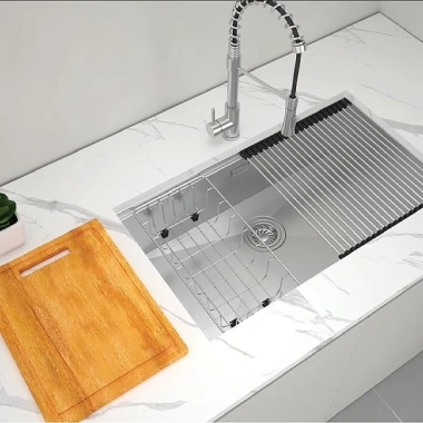 Chậu rửa chén Hafele Inox 1 hố HS24-SSN1S-7.644 - Bảo hành 3 năm, tặng rây kim loại
