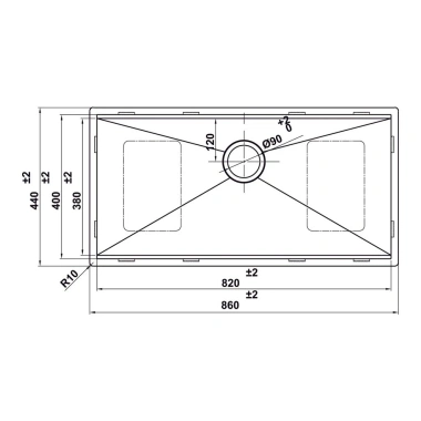 Chậu rửa chén inox Hafele 1 hố HS24-SSN1S-8.644 - Chịu nhiệt, dễ lau, phù hợp mọi bếp