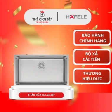 Chậu rửa chén inox Hafele HS24-SSN1S-760 - Bền bỉ, dễ vệ sinh, chỉ 3.46 tr