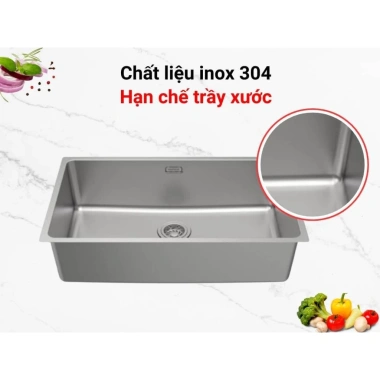 Chậu rửa chén inox Hafele HS24-SSN1S-760 - Bền bỉ, dễ vệ sinh, chỉ 3.46 tr