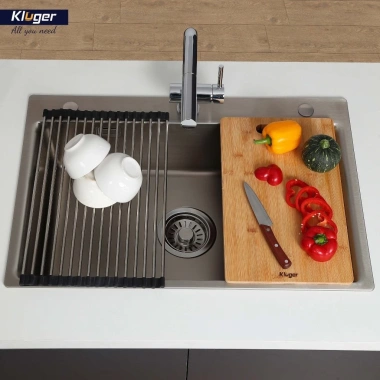 Chậu rửa chén Kluger KF8.121B Inox S75 - Thiết kế hiện đại, tiết kiệm không gian, giá ưu đãi 7.290.000 VND 4 Chậu rửa chén Kluger KF8.121B Inox S75 - Thiết kế hiện đại, tiết kiệm không gian, giá ưu đãi 7.290.000 VND 4
