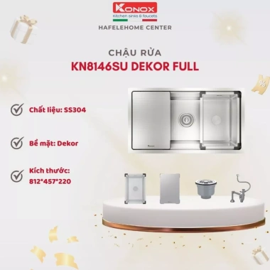 Chậu Rửa Chén Konox Dekor KN8.146SU - Inox Cao Cấp, Lắp Âm Bàn, Chỉ 7.46 Triệu 2