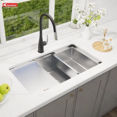 Chậu Rửa Chén Konox Dekor KN8.146SU - Inox Cao Cấp, Lắp Âm Bàn, Chỉ 7.46 Triệu 4