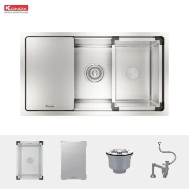 Chậu Rửa Chén Konox Dekor KN8.146SU - Inox Cao Cấp, Lắp Âm Bàn, Chỉ 7.46 Triệu 8