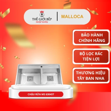 Chậu rửa chén Malloca MS 6.304ST - Tiện lợi, chống oxy hoá, độ bền cao, giảm còn 9.9 triệu