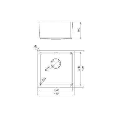 Chậu rửa chén Malloca MS6.044 inox cao cấp, âm bàn, dễ vệ sinh - 2.26 triệu
