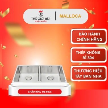 Chậu Rửa Malloca MS 6.075 Inox 304 Cao Cấp - Thiết Kế Hiện Đại Vệ Sinh Dễ Dàng