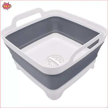 Chậu rửa rau củ nhựa gập 9L N và X – có phích thoát nước, bảo quản bát đĩa, rửa trái cây, Buet ướp lạnh – 173.910₫