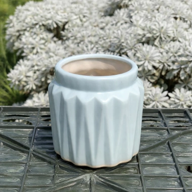 Chậu Sen Đá Gốm Tráng Men Dáng Khía Cute 9cm Cao 7cm Miệng Nhiều Màu Giá 38.000₫