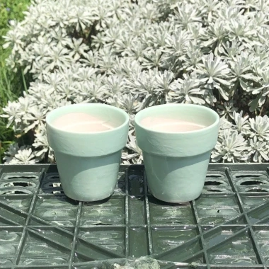 Chậu Sen Đá Mini Hình Trụ Pastel 7cm Gốm Tráng Men Decor Bàn Làm Việc Giá ưu đãi 22.000đ