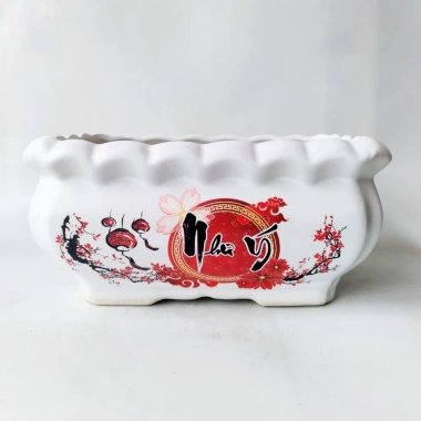 Chậu sứ Bát Tràng hình chữ nhật lớn, trồng cây nội thất, văn phòng đẹp 109.000₫ 4