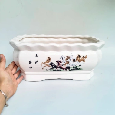 Chậu sứ Bát Tràng hình chữ nhật lớn, trồng cây nội thất, văn phòng đẹp 109.000₫ 7