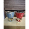 Chậu sứ hình cúp hoa 2 màu đỏ-xám, men bóng trơn, ĐK 12cm, cao 13cm - Giá ưu đãi 90.000 VND 5