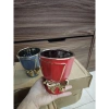 Chậu sứ hình cúp hoa 2 màu đỏ-xám, men bóng trơn, ĐK 12cm, cao 13cm - Giá ưu đãi 90.000 VND 10