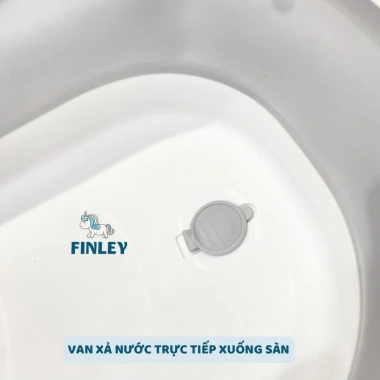 Chậu tắm gấp gọn FinleyKori Cá Voi cho bé - kèm phao tắm, nhiệt kế đo nước Uni Baby FL133