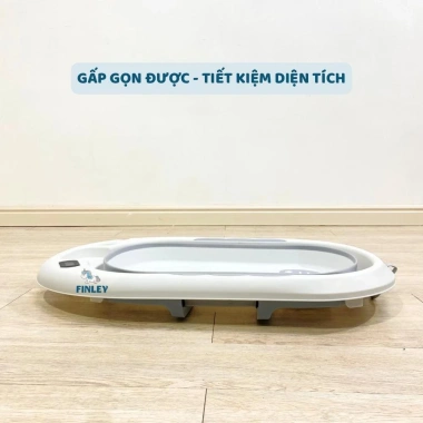 Chậu tắm gấp gọn FinleyKori Cá Voi cho bé - kèm phao tắm, nhiệt kế đo nước Uni Baby FL133