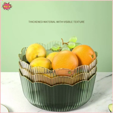 Chậu Trái Cây Đa Năng Dung Lớn Nhựa Suốt – Bát Salad & Bảo Quản, Giá 103k