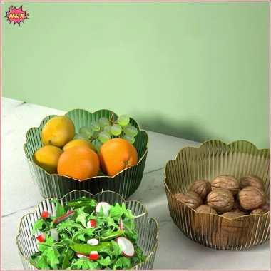 Chậu Trái Cây Đa Năng Dung Lớn Nhựa Suốt – Bát Salad & Bảo Quản, Giá 103k