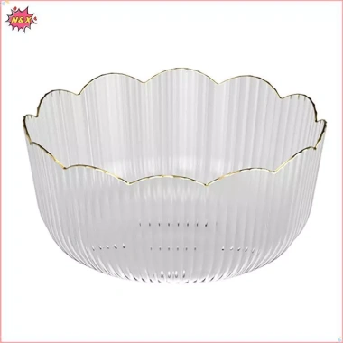 Chậu Trái Cây Đa Năng Dung Lớn Nhựa Suốt – Bát Salad & Bảo Quản, Giá 103k