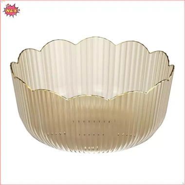 Chậu Trái Cây Đa Năng Dung Lớn Nhựa Suốt – Bát Salad & Bảo Quản, Giá 103k